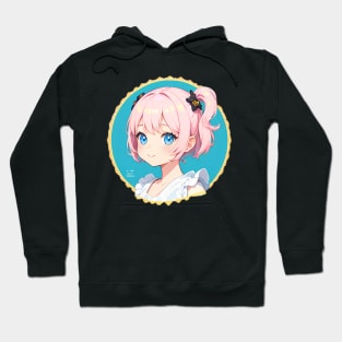 Cute Girl Illustrata Hoodie